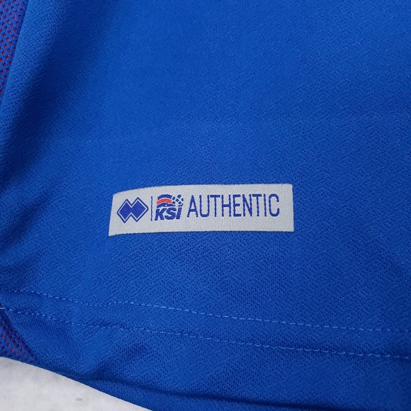Authentic Iceland National Team Osk #10 Fyrir Island KSI Errea Soccer Jersey - Picture 3 of 12